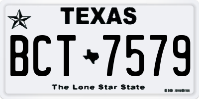 TX license plate BCT7579