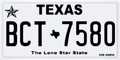 TX license plate BCT7580