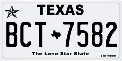 TX license plate BCT7582