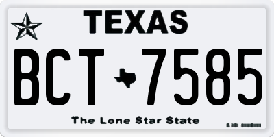 TX license plate BCT7585