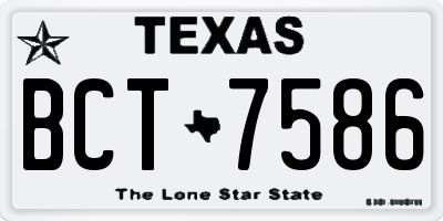 TX license plate BCT7586