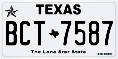 TX license plate BCT7587