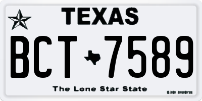 TX license plate BCT7589