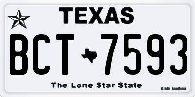 TX license plate BCT7593