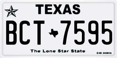 TX license plate BCT7595