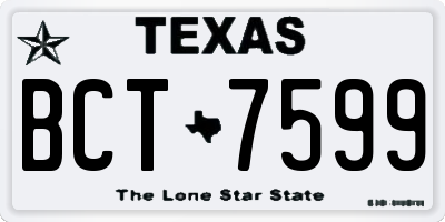 TX license plate BCT7599