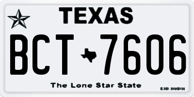 TX license plate BCT7606