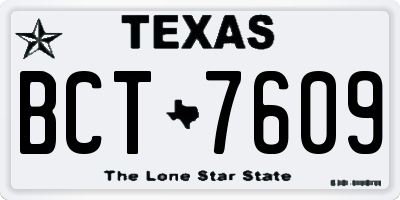 TX license plate BCT7609