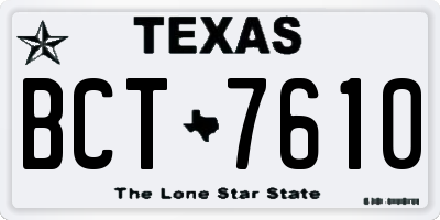 TX license plate BCT7610