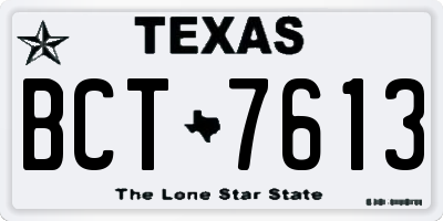 TX license plate BCT7613