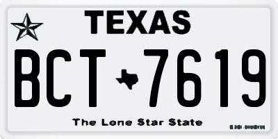 TX license plate BCT7619