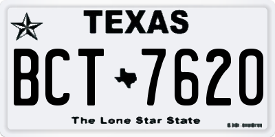 TX license plate BCT7620