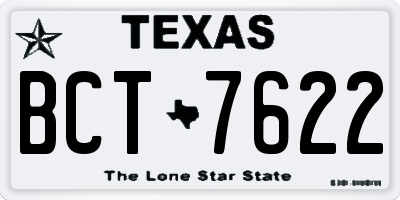 TX license plate BCT7622