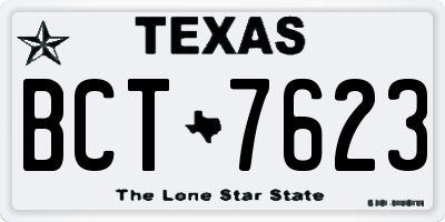 TX license plate BCT7623
