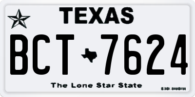 TX license plate BCT7624