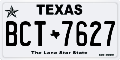 TX license plate BCT7627
