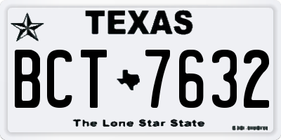 TX license plate BCT7632