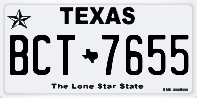 TX license plate BCT7655