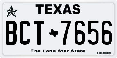 TX license plate BCT7656
