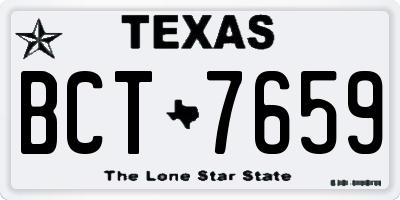 TX license plate BCT7659