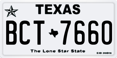 TX license plate BCT7660
