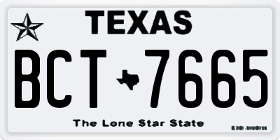 TX license plate BCT7665