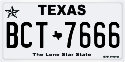 TX license plate BCT7666