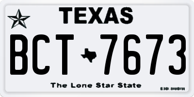 TX license plate BCT7673