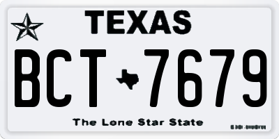 TX license plate BCT7679