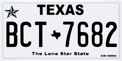 TX license plate BCT7682