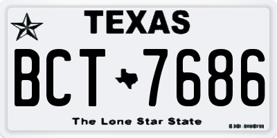 TX license plate BCT7686