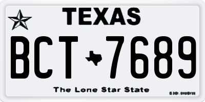 TX license plate BCT7689