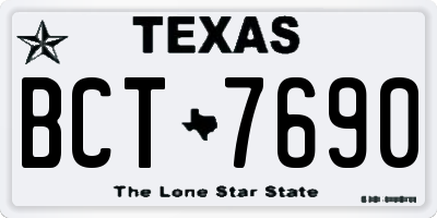TX license plate BCT7690