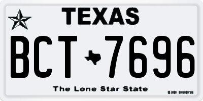 TX license plate BCT7696