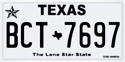 TX license plate BCT7697