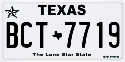 TX license plate BCT7719