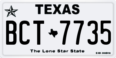 TX license plate BCT7735