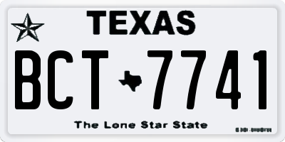 TX license plate BCT7741