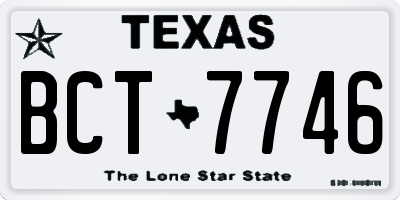TX license plate BCT7746