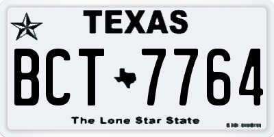 TX license plate BCT7764