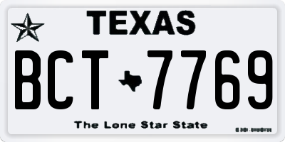 TX license plate BCT7769