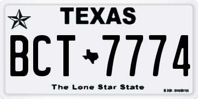 TX license plate BCT7774