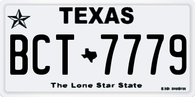 TX license plate BCT7779