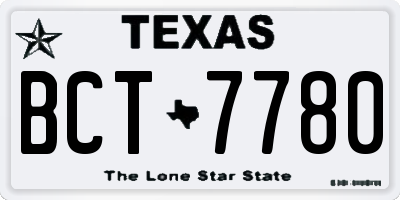 TX license plate BCT7780
