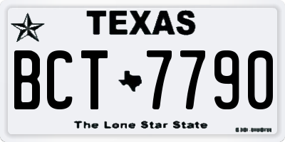 TX license plate BCT7790