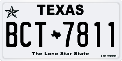 TX license plate BCT7811