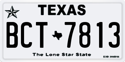 TX license plate BCT7813