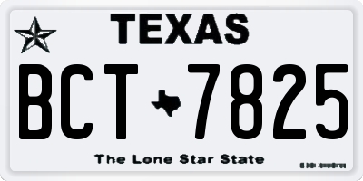 TX license plate BCT7825