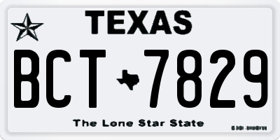 TX license plate BCT7829