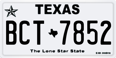 TX license plate BCT7852